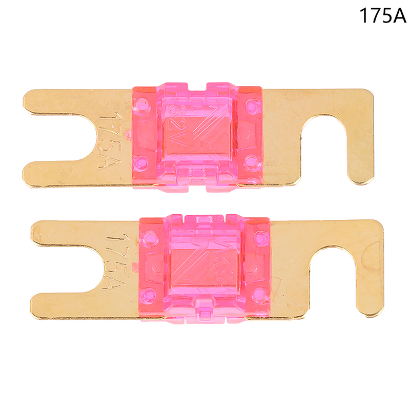 Lia cầu chì xe hơi mạ vàng 2 chiếc cầu chì âm thanh xe hơi mini 20a 30a 40a 50a 60a 70a 80a 100a 120a 125a 150a 175a 200a 32v cầu chì tự động