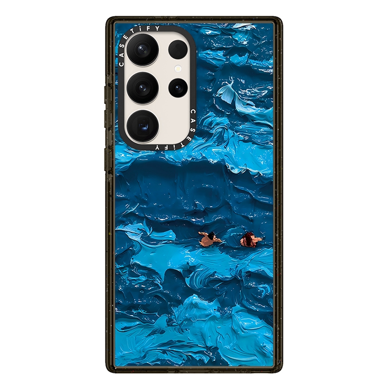 Casetify oil painting waves sea hard plastic pc case cover for samsung galaxy s22 s23 s24 ultra casing