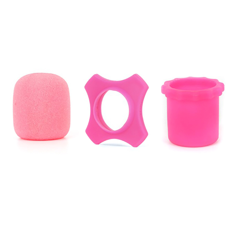 Dongchigai Hộp đựng micro chống trượt chống cuộn kèm bộ bọc Micro xốp bảo vệ mic giá đỡ thanh dưới silicon có vòng bảo vệ mic