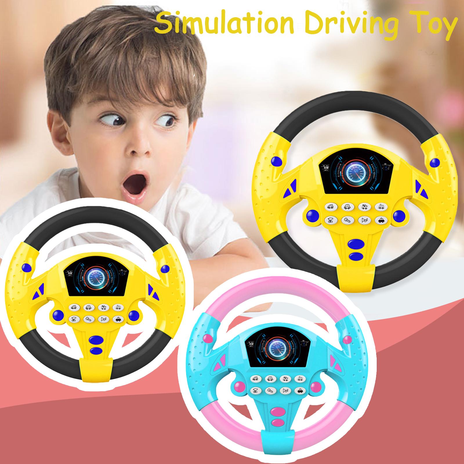 【Be worth】 Electric Simulated Car Driving Steering Wheel Kids Interactive With Car Driving Baby Education N8O1.