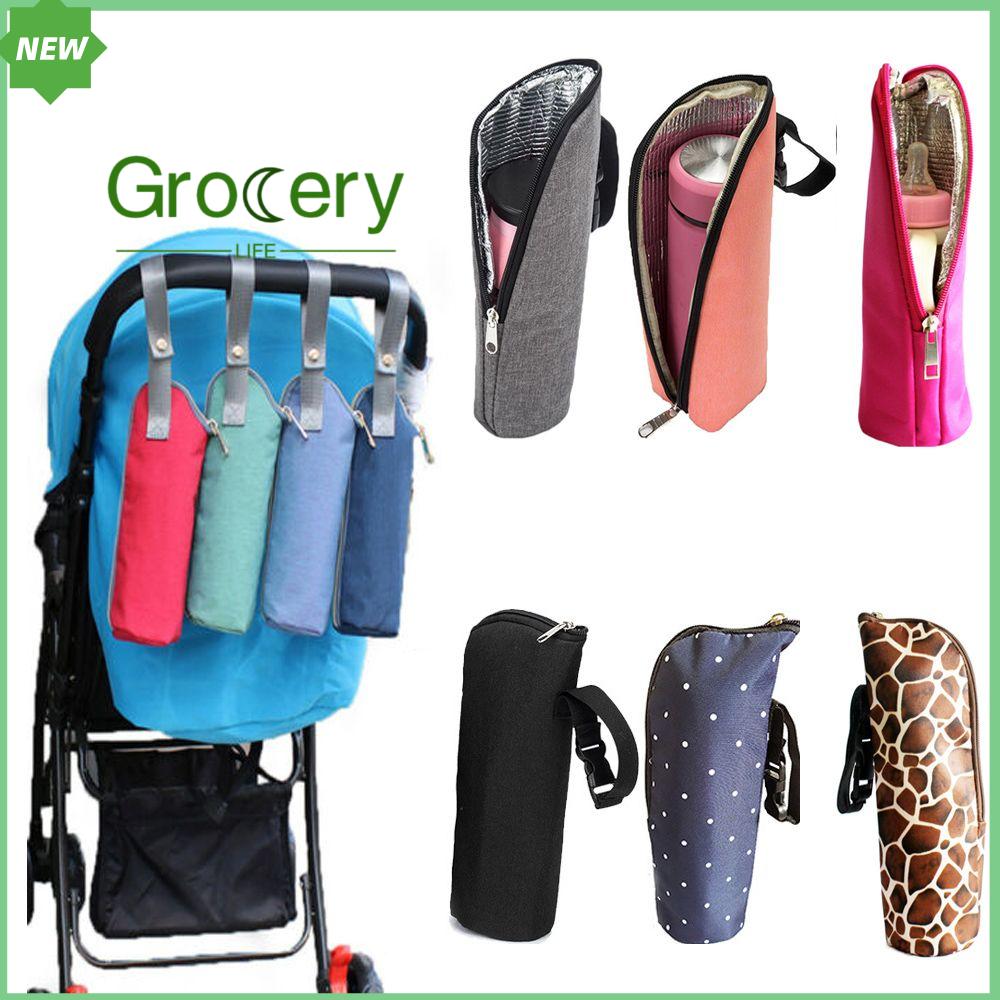 Baby Stroller Milk Bottle Thermal Bag Hanging Water Bottle Insulate Warmer  Pouch