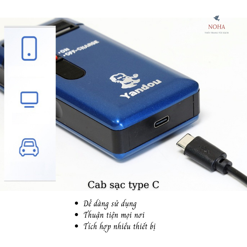 máy cạo râu yandou xanh 312