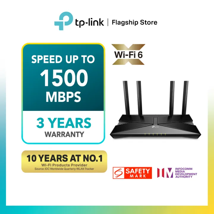 Tp Link Archer Ax10 Ax1500 Dual Band Gigabit Ofdma Mu Mimo Wireless Wifi 6 Router Works With All Telcos Supports Iptv Lazada Singapore
