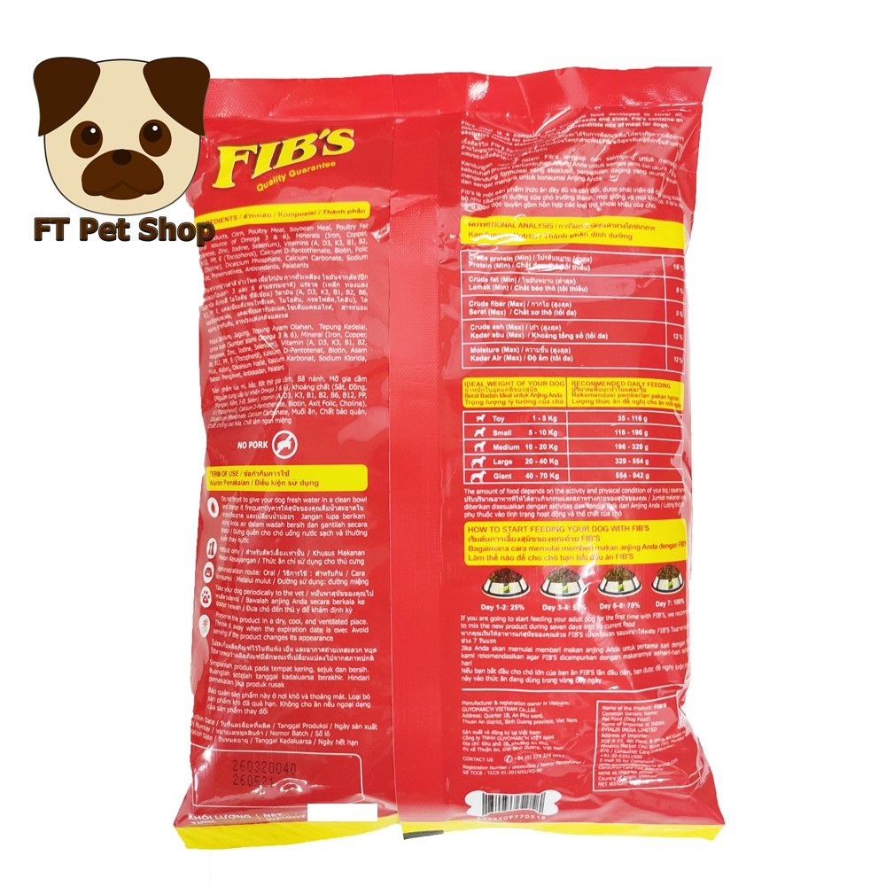 Thức Ăn Cho Chó Trưởng Thành Fib's