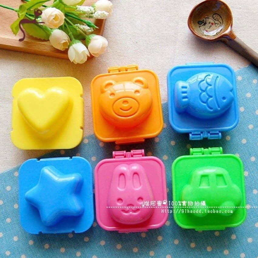 Set 6 khuân Bento làm cơm,đậu hũ cho bé ăn dặm kiểu nhật hình thú nghộ nghĩnh