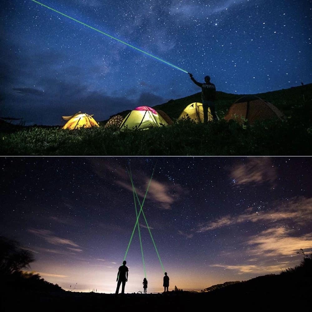 USB Plug Rechargeable Laser Green Pointer Flashlight Portable High-power Adjustable Focus Laser Pointer built-in battery. 