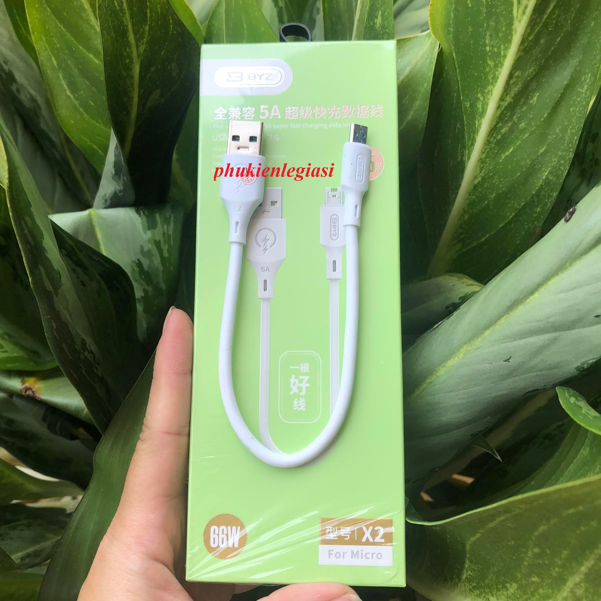 Cáp sạc ngắn 25CM BYZ X2 các đầu micro usb type c Iphone