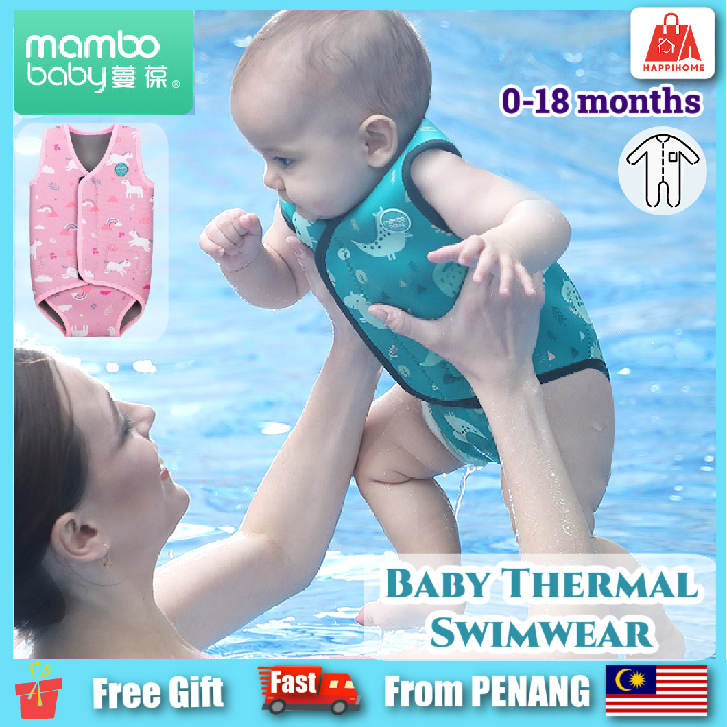 MamboBaby 3mm Neoprene Wetsuit UPF 50+ Thermal Swimsuit Children