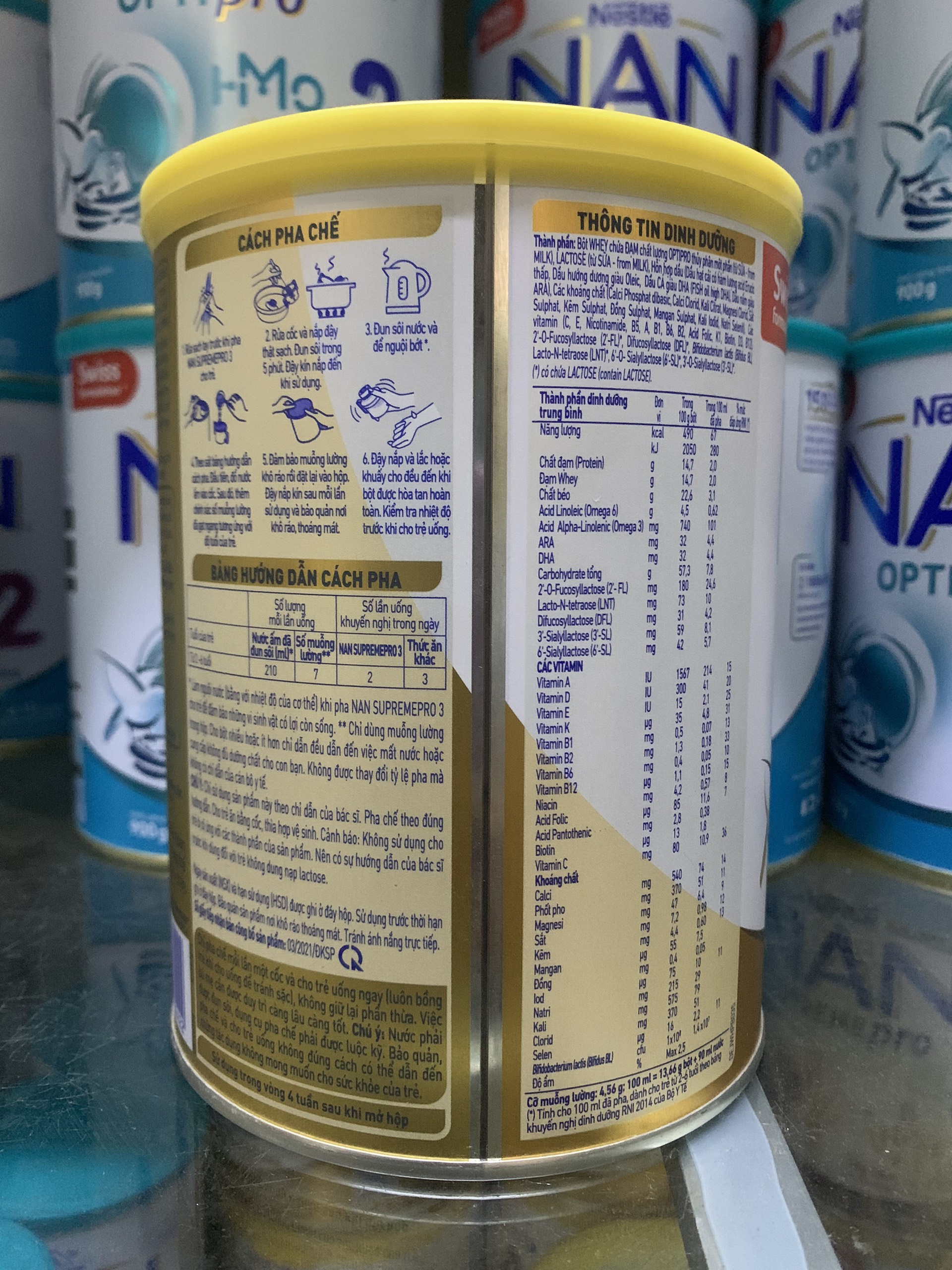 MẪU MỚI-Sữa bột  NAN Supreme số 3 800g