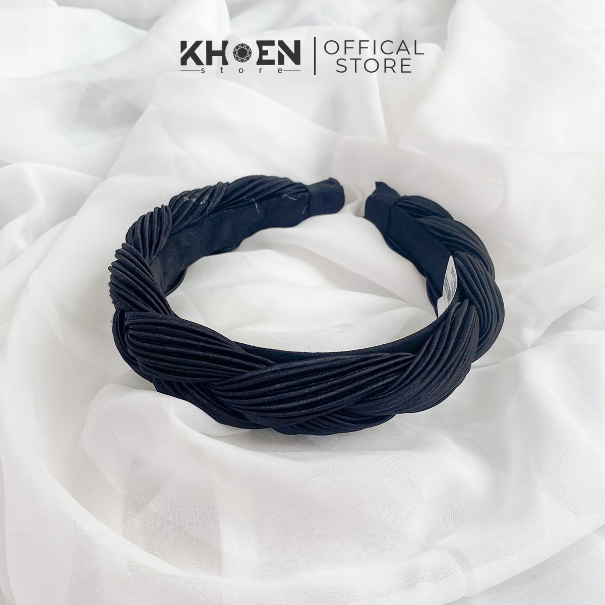 Cài tóc - Băng đô dạng mấn bính sọc xếp li (Nhiều màu) - Khoen Store