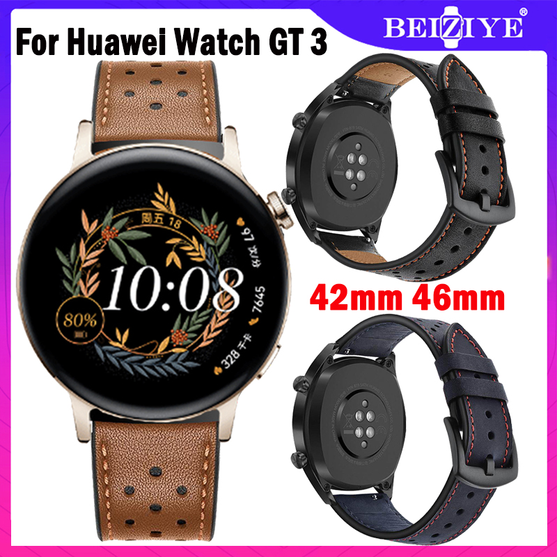 Dây da cho Huawei Watch GT 3 42mm 46mm Phụ kiện đồng hồ thông minh Vòng đeo tay cho đồng hồ huawei gt 3 Dây đeo tay