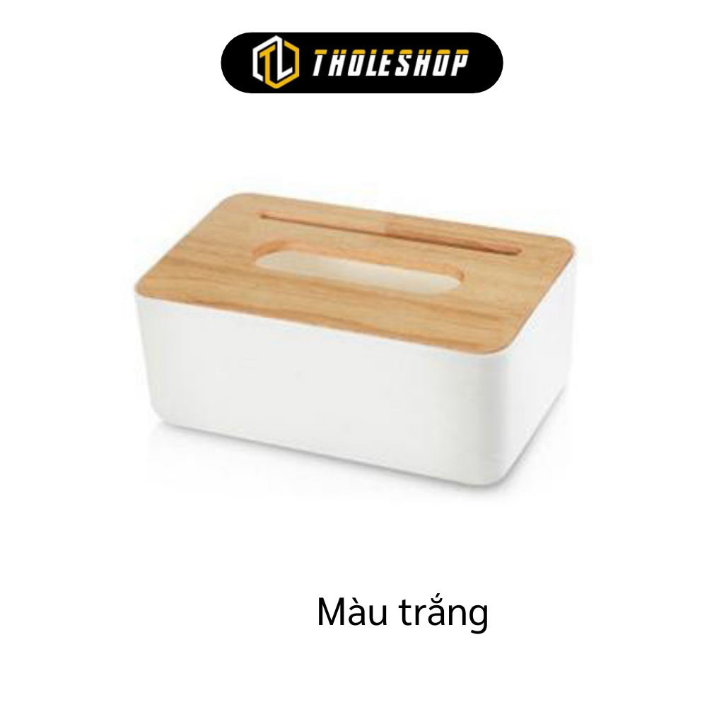 Hộp đựng khăn giấy - Hộp đựng khăn giấy bằng gỗ trang trí bàn ăn có giá đỡ điện thoại - Hộp khăn giấy sang trọng