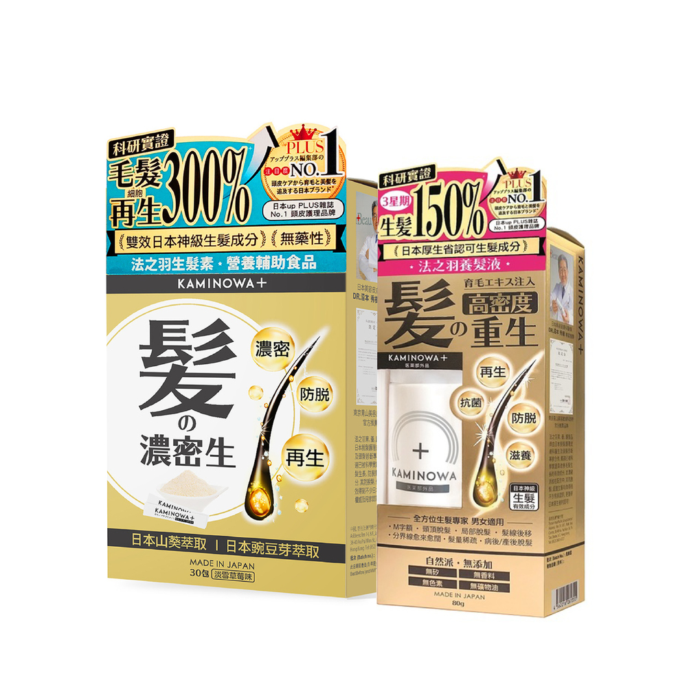 [KAMINOWA+] Hair Growth Gel 80g + Hair Plus Anti Hair Loss supplement