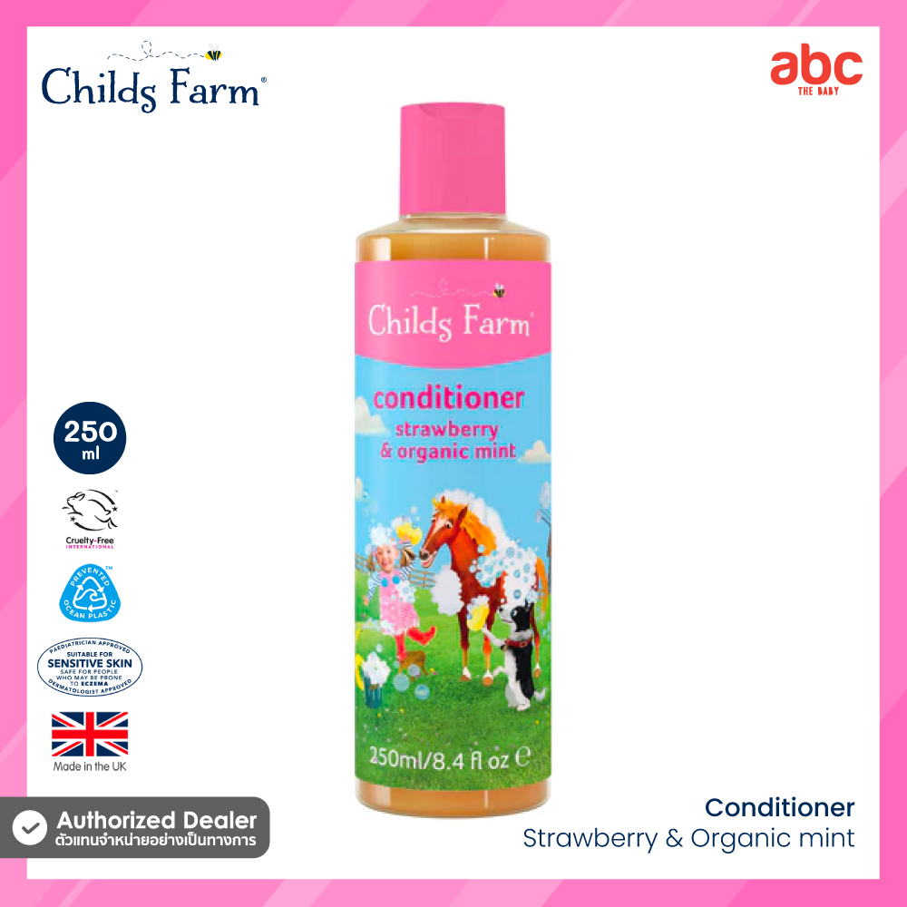 Childs Farm ครีมนวดผม Conditioner กลิ่น Strawberry & Organic Mint (12