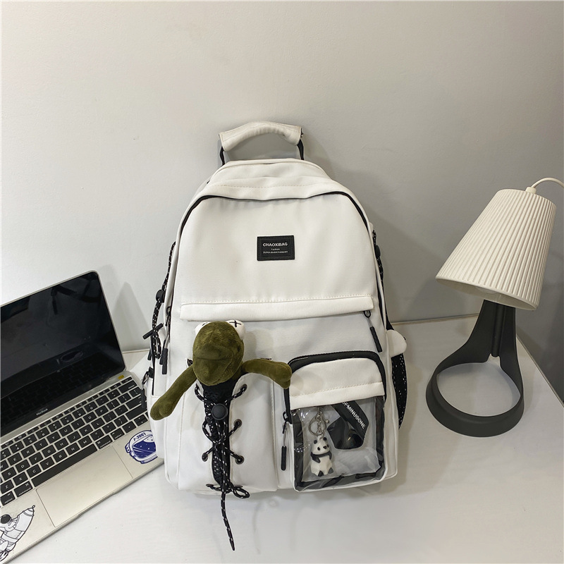 HOBIBEAR Backpack New style lightweight schoolbag for middle school students Women's fashionable simple large-capacity backpack