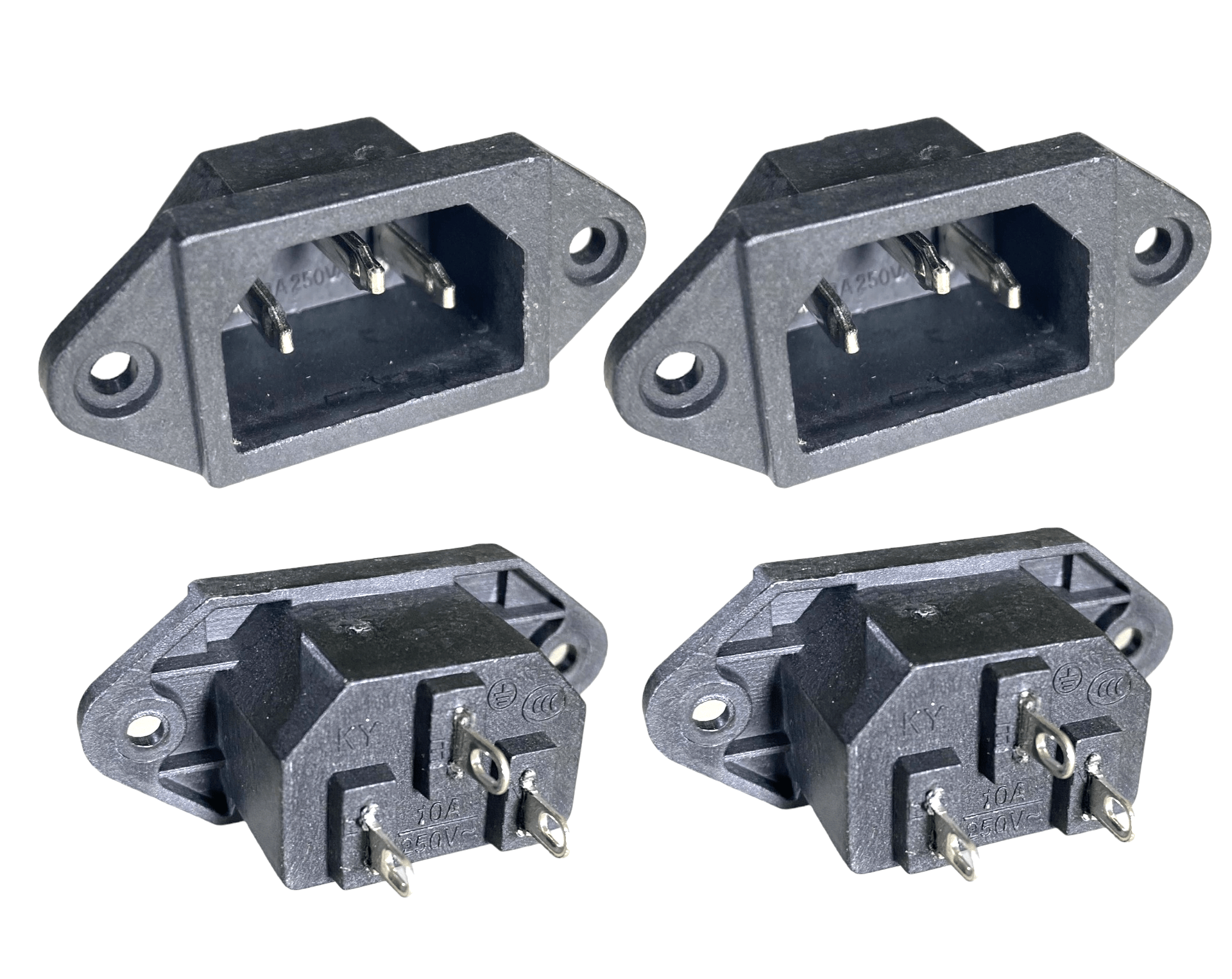10 cái jack nguồn 3 chân ac 10a 250v - điện tử lk shop