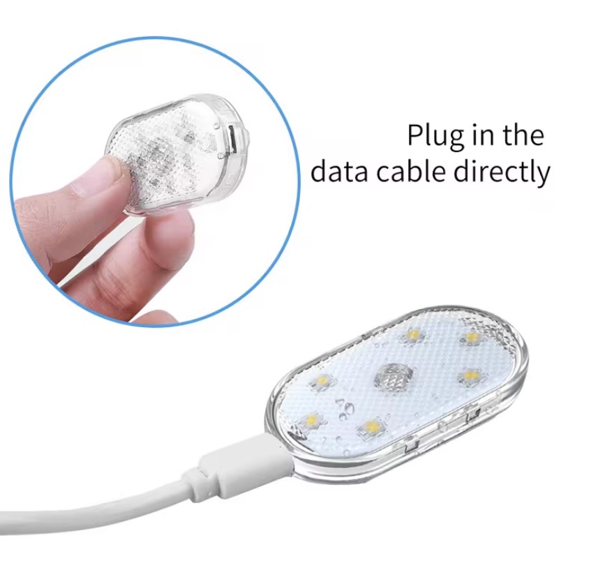 New Car LED Touch Lights Wireless Interior Light Magnetic Auto Door Light Roof Ceiling Lamp Reading Lamp USB Rechargeable 5V. 