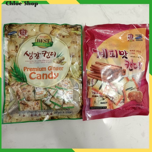 Kẹo quế, Kẹo Gừng Hàn Quốc 200g/bịch