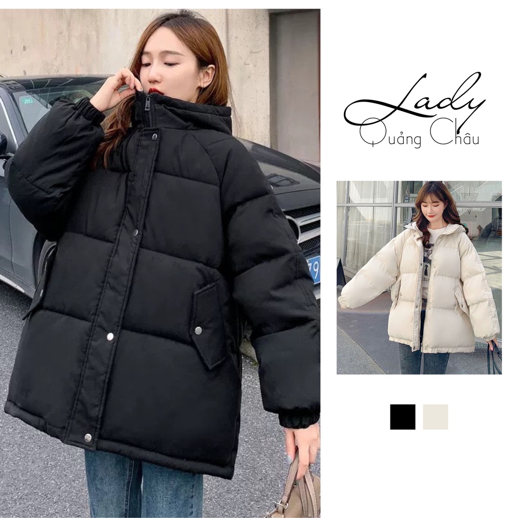 Áo khoác phao nữ có mũ Áo phao béo đại hàn ulzzang dáng rộng nhiều màu hàng có sẵn ladyquangchau - Lazada | Lazada.vn