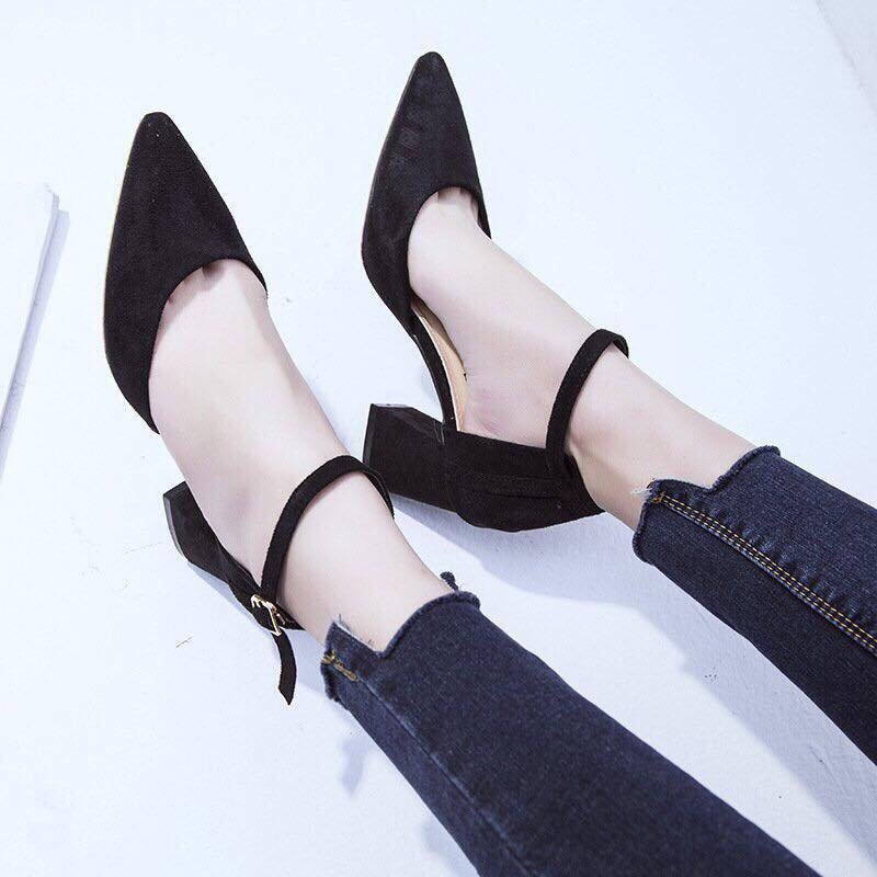 Giầy Cao Gót Nữ 7p Bít Mũi HA85003