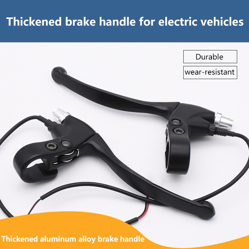 1Pc Black Thicken Aluminum Alloy E-Bike Brake Crank Scooter Brake