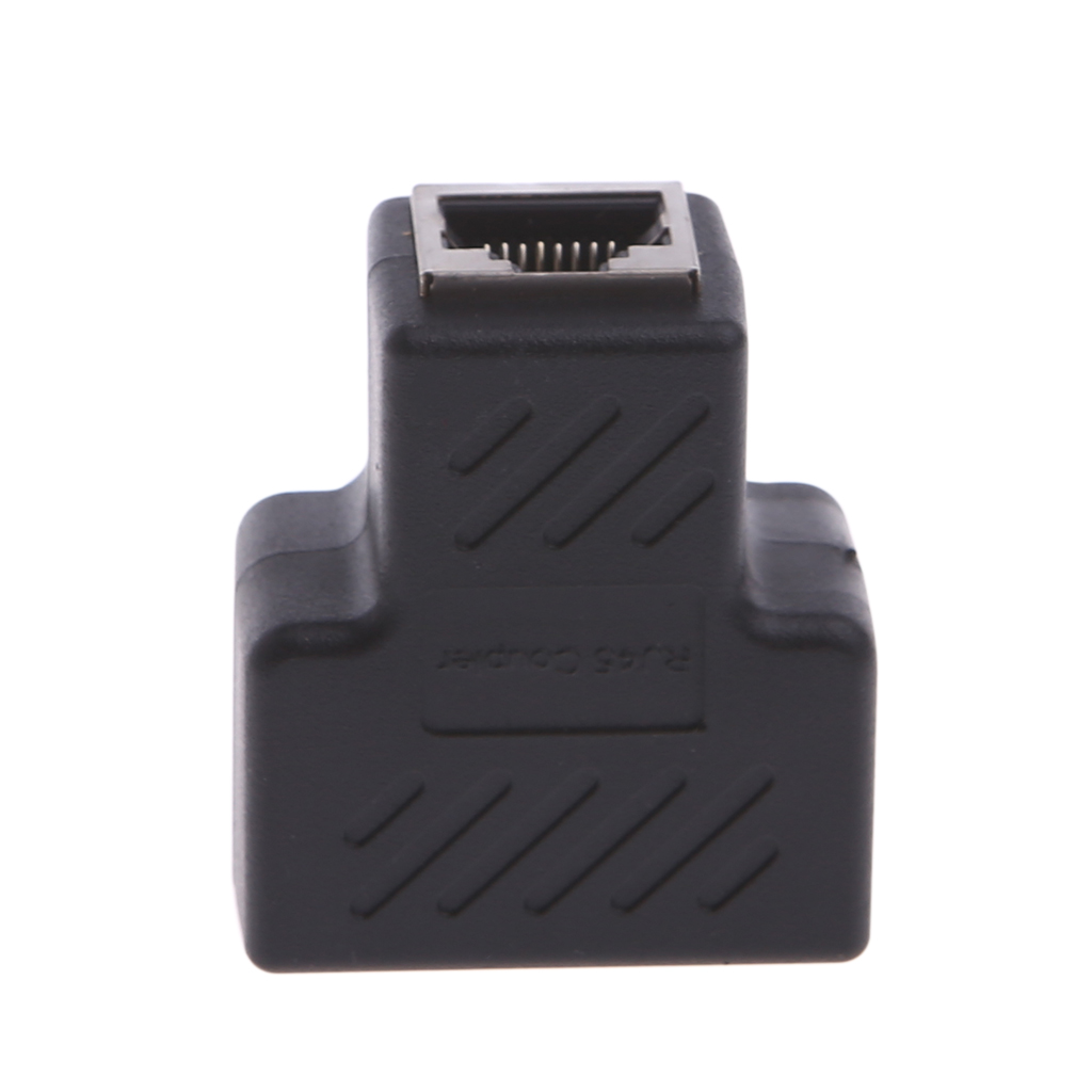 RJ45 ổ cắm Coupler Splitter Bộ chuyển đổi Ethernet 1 đến 2 cách dây kéo dài đầu cái