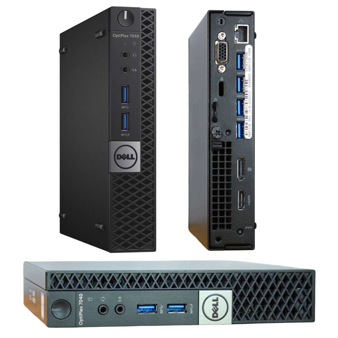 Refurbished Dell Optiplex 7040 Mini PC (Intel Core i7-6th gen, 8