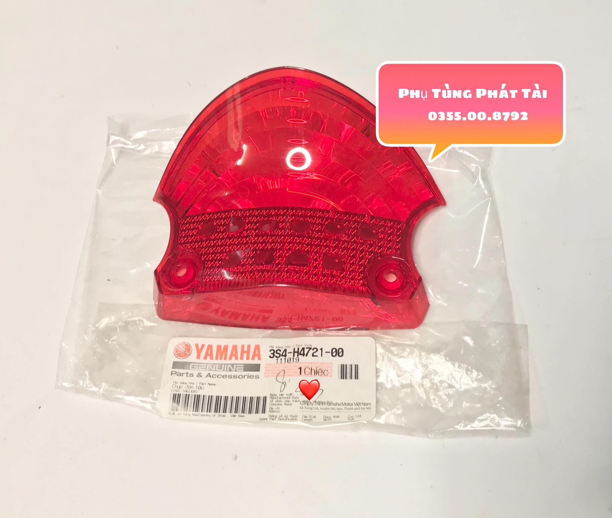 Nắp Chụp Đèn Hậu Đỏ Sirius Chính Hãng Yamaha