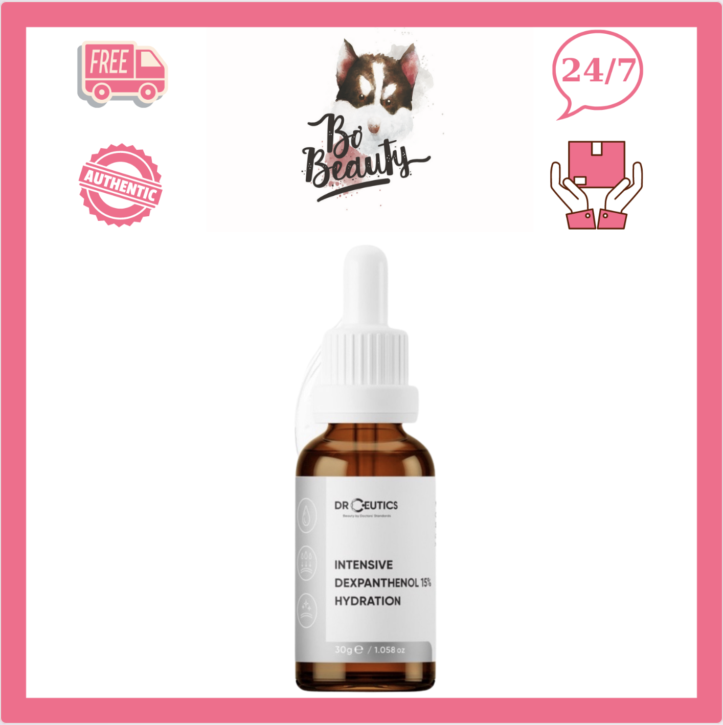 Tinh Chất Vitamin B5 DrCeutics Intensive Dexpanthenol 15% X2 Hydration Cấp Ẩm & Phục Hồi Cho Da Treatment, Da Khô