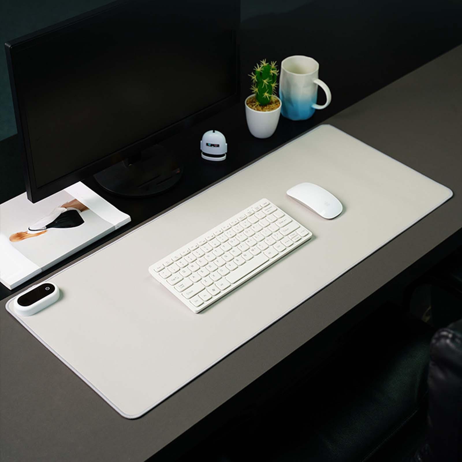 Baoblaze Heated Mouse Pad Multipurpose Mouse Pad Portable Gaming Mouse Mat PU Leather Hand Warmer for Computer for Home Desktop Household