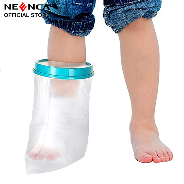 NEENCA Kids Cast Cover Protector Foot for Shower Bath, Waterproof Cast Keep Cast Bandage Dry, Reusable Watertight Cast Bag for Broken Surgery Foot Wound Burns Ankle Toe