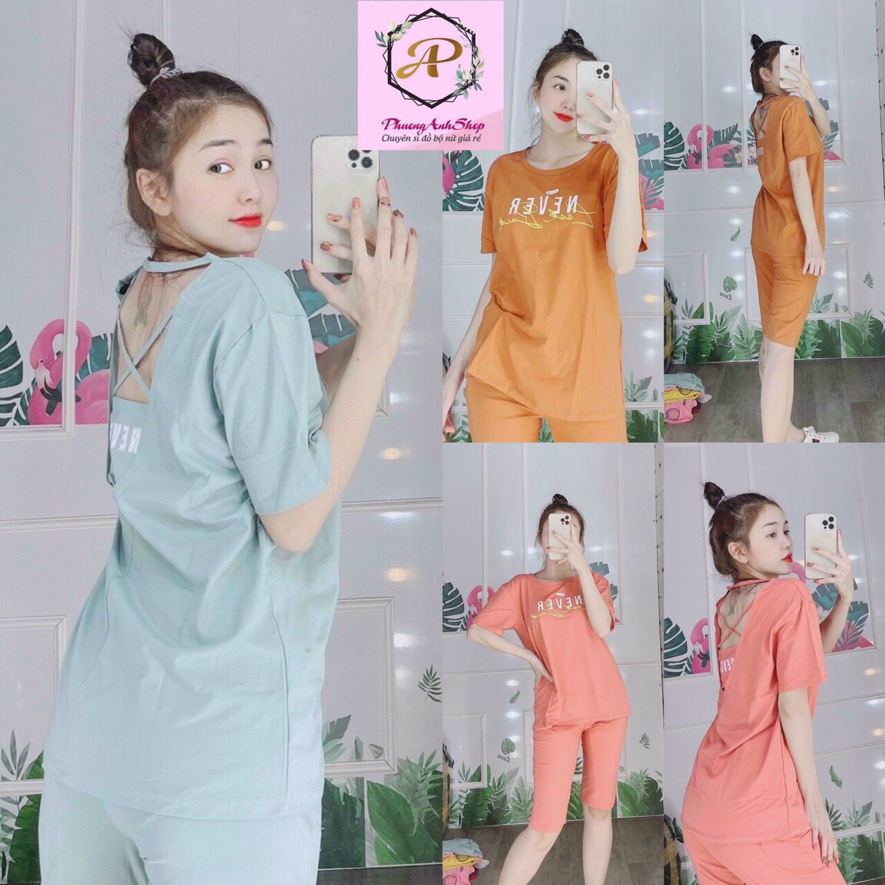 [HCM] Đồ bộ thun lỡ hỡ lưng