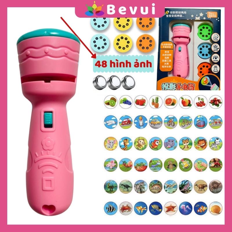Đèn pin 48 hình chiếu rõ nét - Đồ chơi cho bé