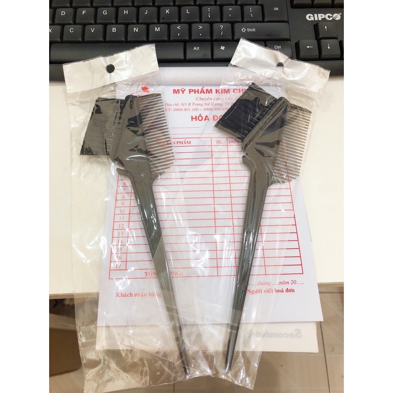 Combo lược nhuộm, chén nhuộm tóc