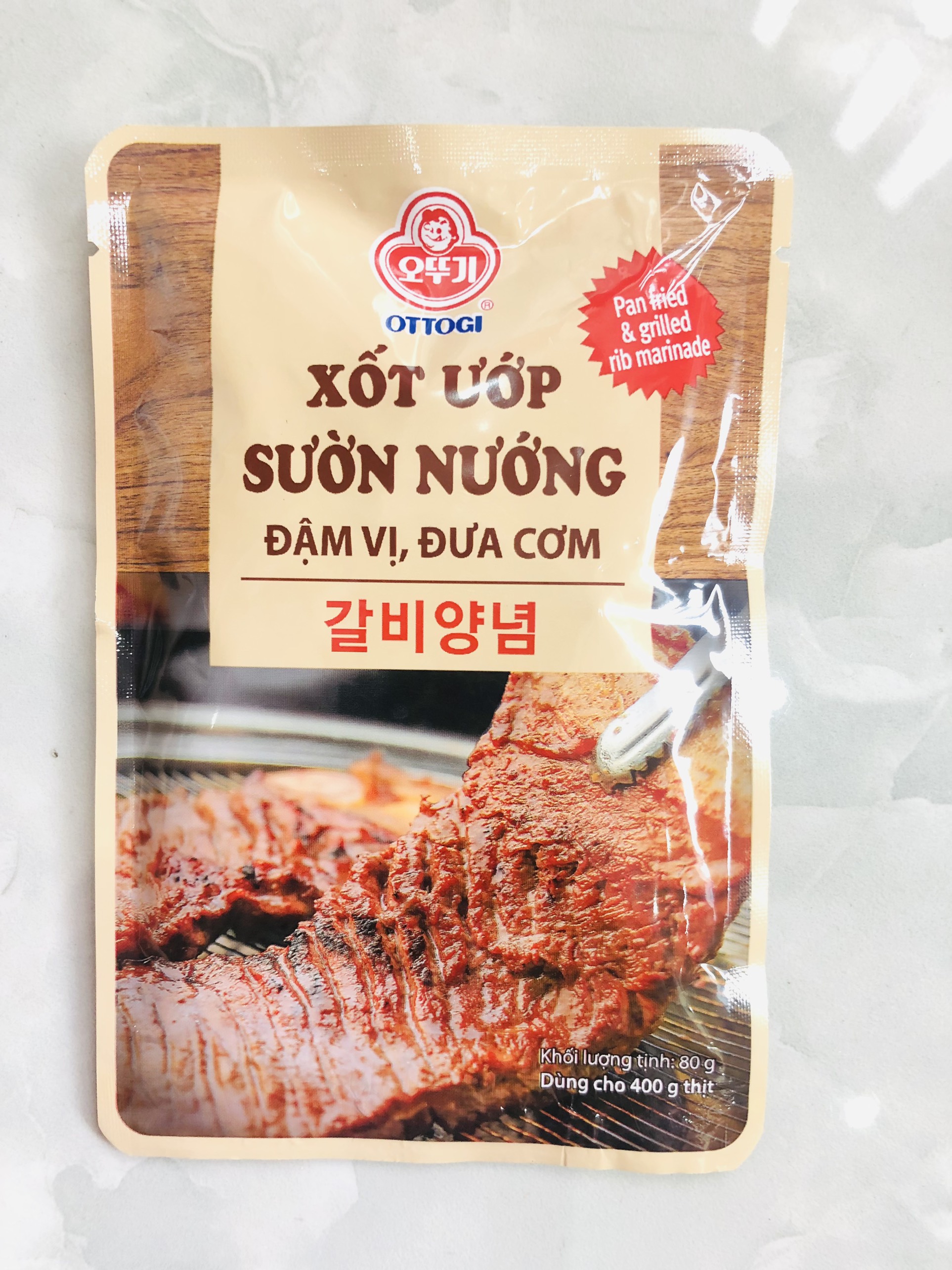 xốt ướp sườn nướng  ottogi túi 80g