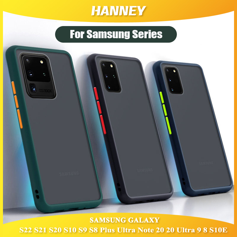HANNEY cho Samsung Galaxy S22 S21 S20 S10 S9 S8 Plus Ultra Note 20 20 Ultra 9 8 S10E Ốp lưng chống sốc Ốp lưng Matte Clear Hard Hybrid Ốp lưng HP ZSMS thumbnail