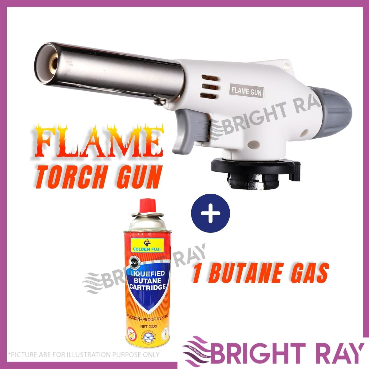 Camping Gas Torch Butane Flame Gun Ignition Lighter Butane Gas Welding