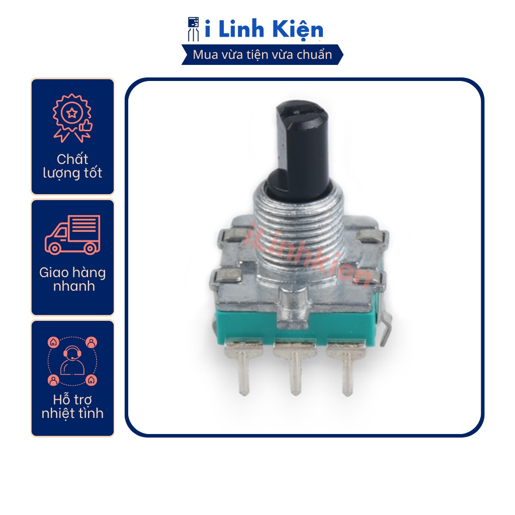 Công tắc volume vô cấp EC16 15mm 3 chân