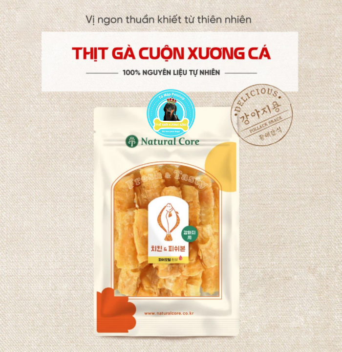 NATURAL CORE SNACK THỊT CUỘN SỤN BÒ 65G