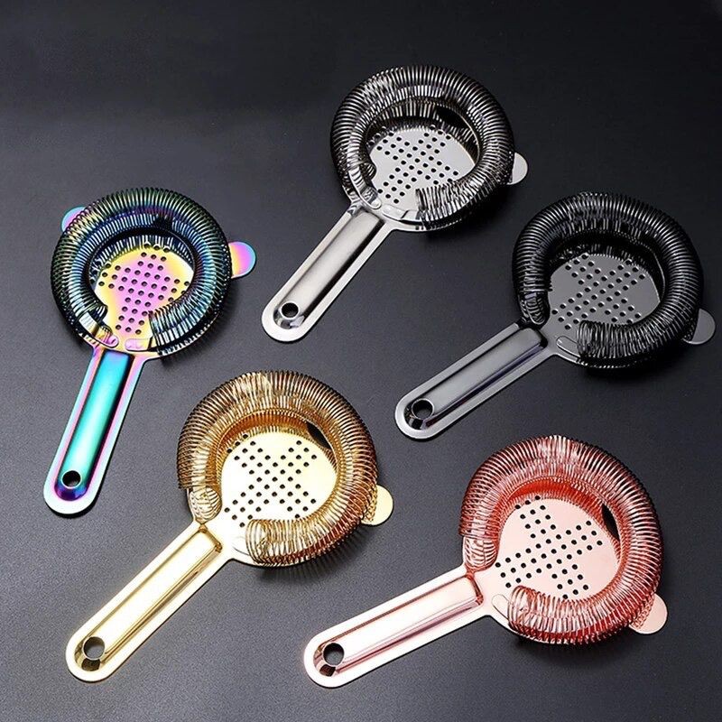 bar strainer stainless / saringan cocktail shaker cross ice filter