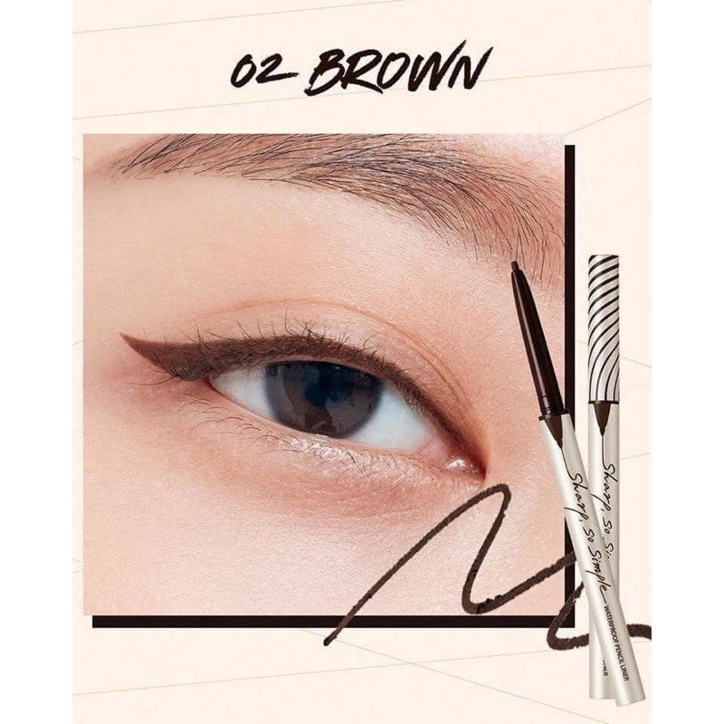 Chì kẻ mắt C.L.I.O Sharp So Simple Waterproof Pencil Liner