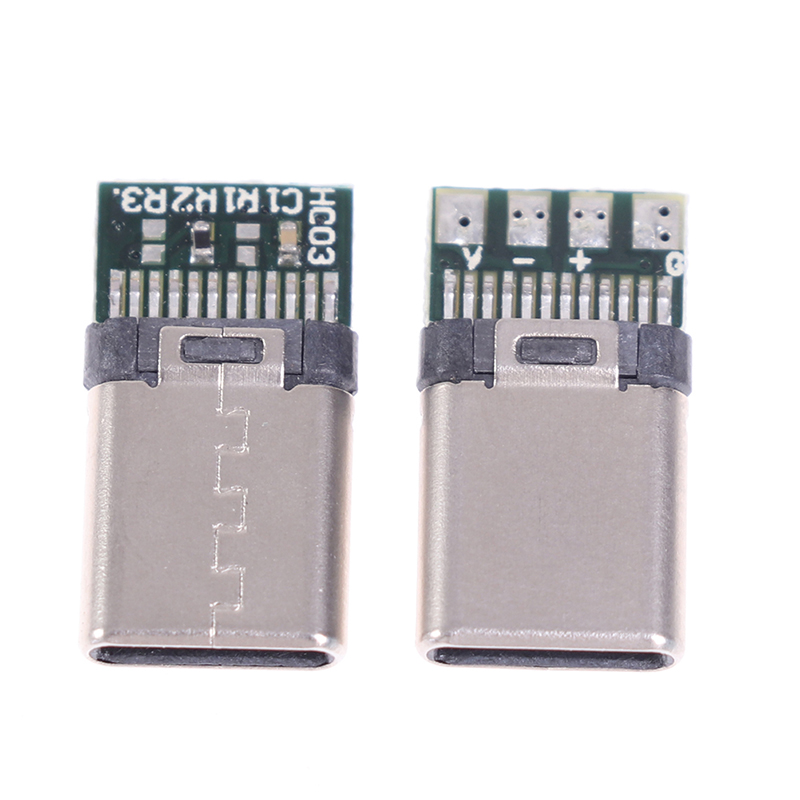 5/10Pcs USB 3.1 Type C Male DIY Solder Cable Plug Connector Socket PC Board. 