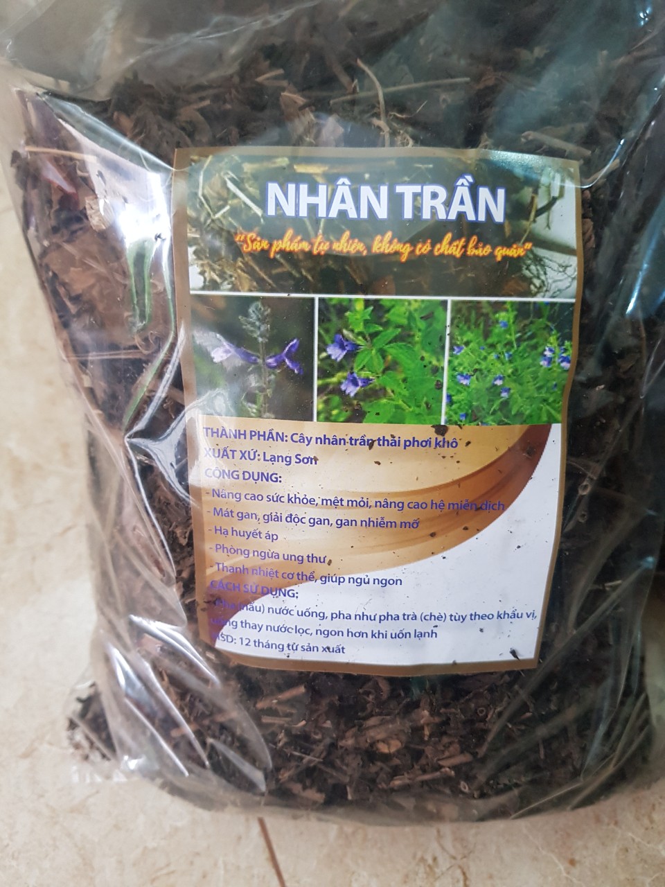 Trà nhân trần sấy khô (gói 500g), cây nhân trần, thơm nức, sạch, chất lượng bổ dưỡng, thanh nhiệt giải khát mùa hè
