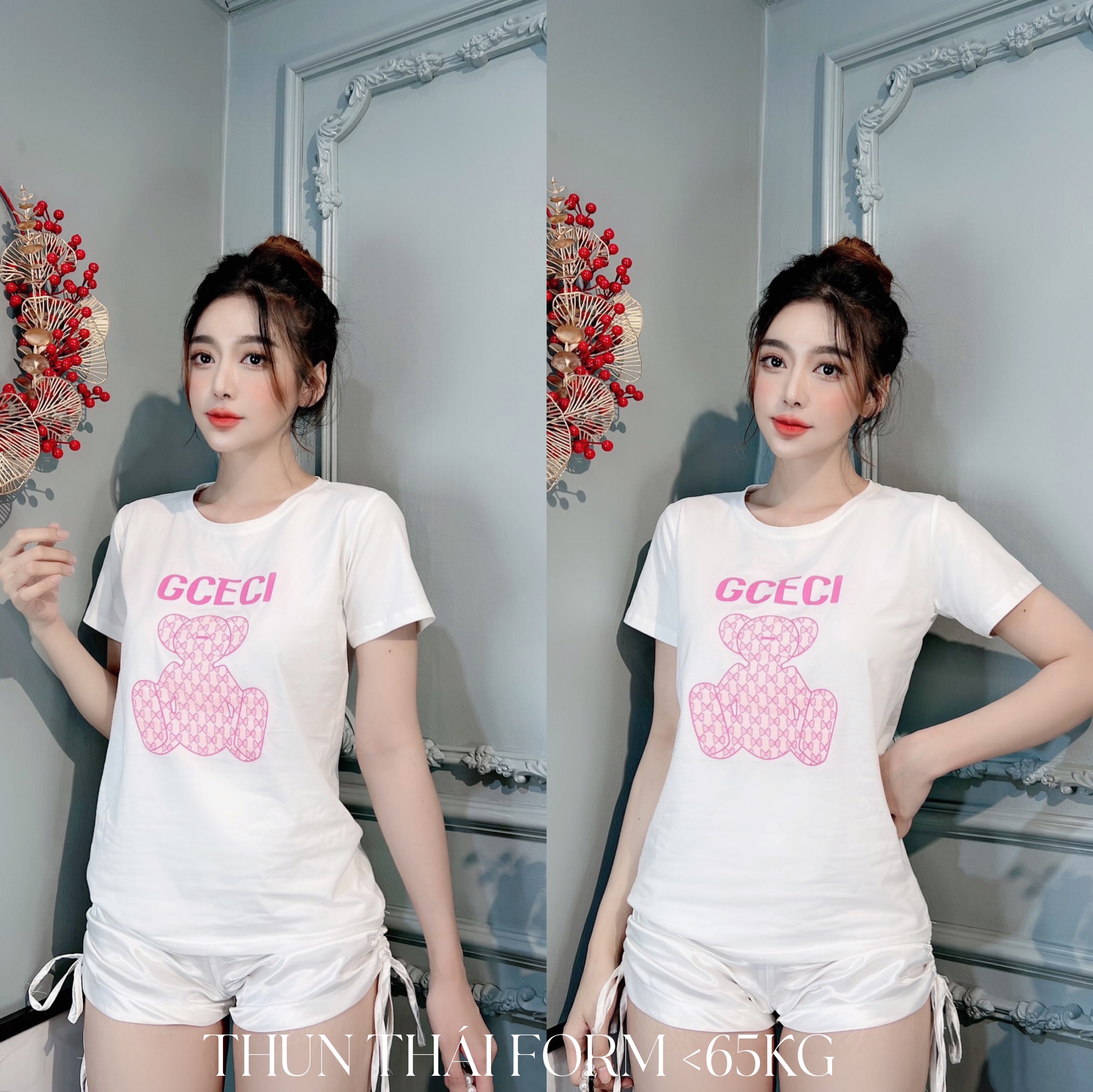 Áo thun nữ thái form vừa người freesize <65kg