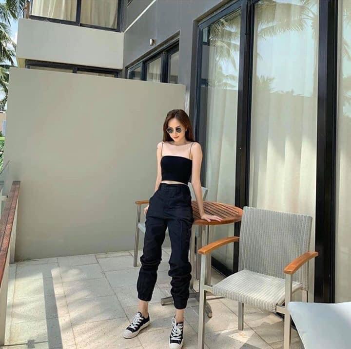 Áo 2 dây sợi bún croptop ôm body