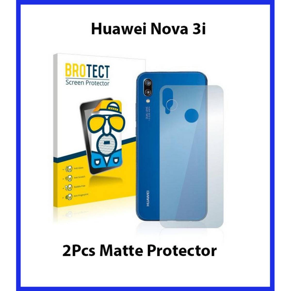 2Pcs Huawei Nova 3i Back Matte Protector Soft Skin Sheet Soft Film Protection For Huawei Nova 3i
