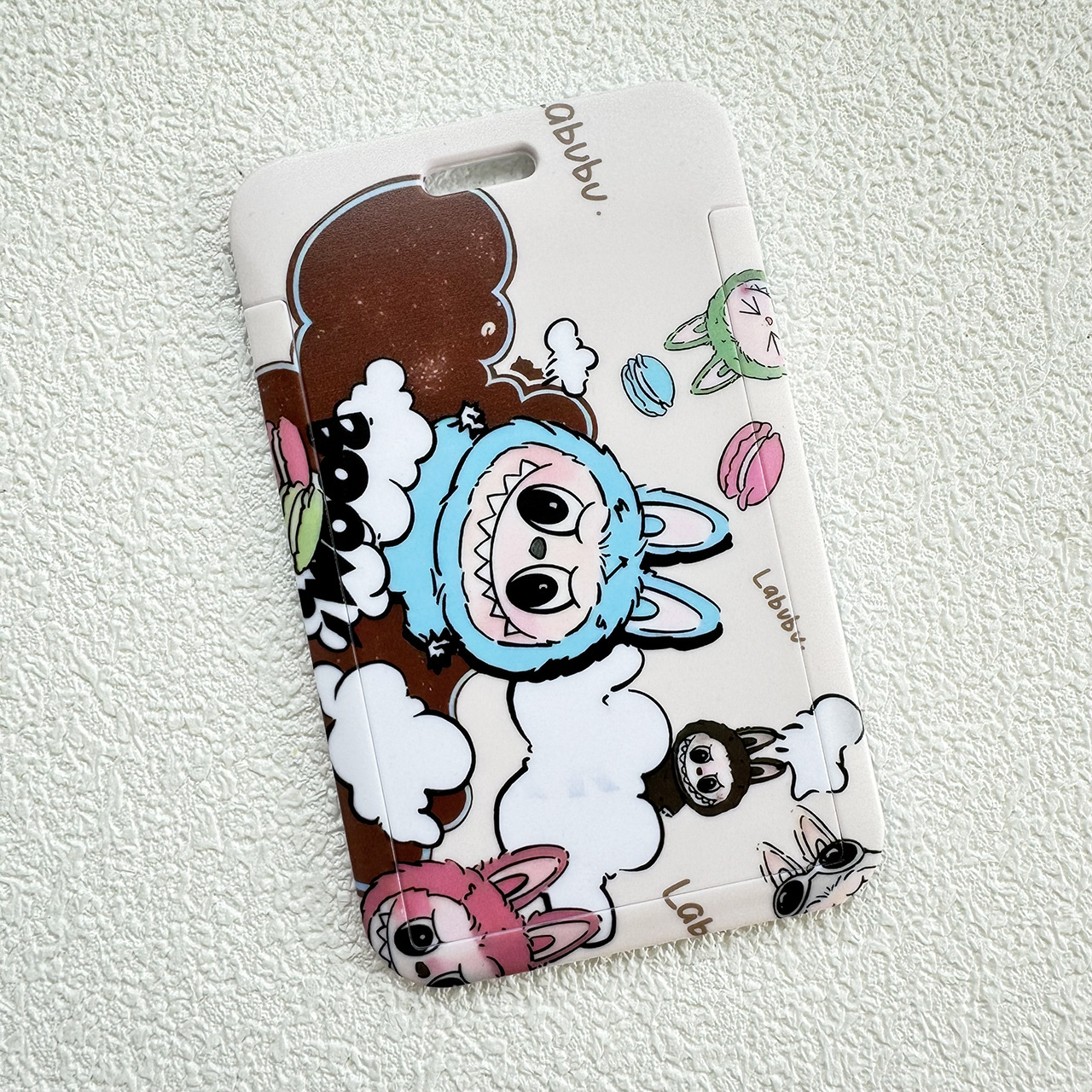 EB Cartoon Labubu Card Holder Card Cover ID Name Tag Without Lanyard. 