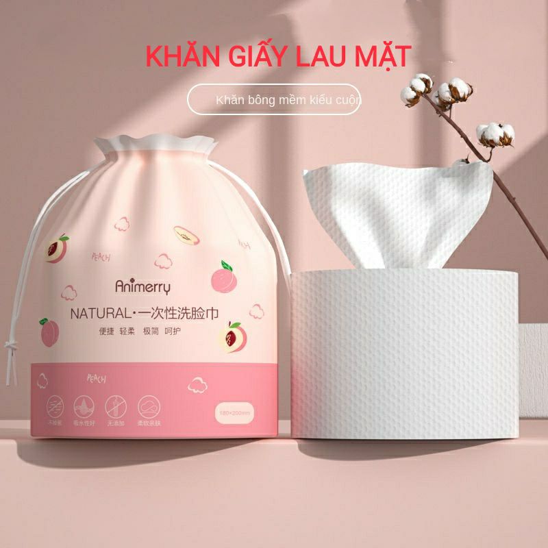 Cuộn khăn khăn tẩy trang, lau mặt dùng 1 lần.