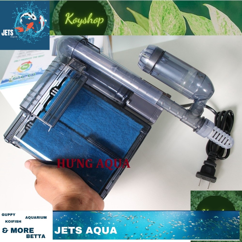 Lọc thác, lọc thác bể cá rs-6000 rs-7000 kèm lọc váng, siêu tiết kiệm điện cho bể dưới 60cm - bảo hành 6 tháng.