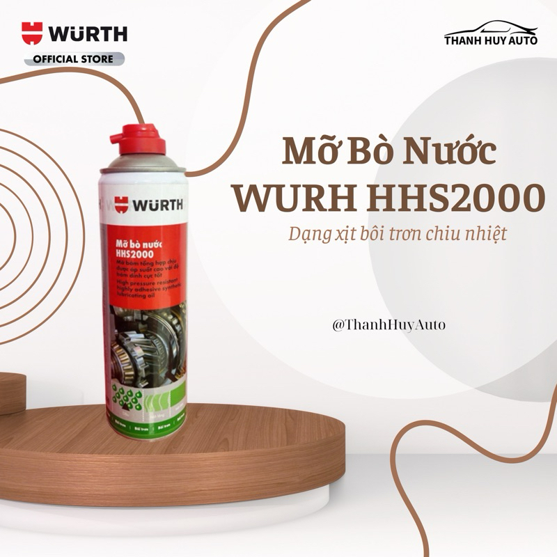 Mỡ bò nước wurth hhs 2000 adhesive lubricant p116 500ml